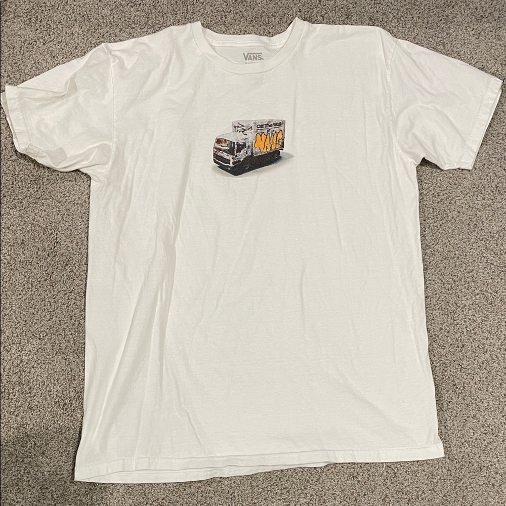 Vans White Tee with Graphic Print
